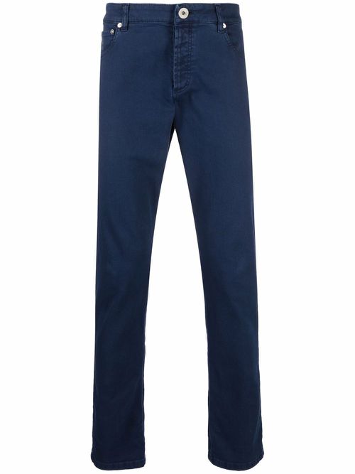 Dyed straight-leg jeans - Blue