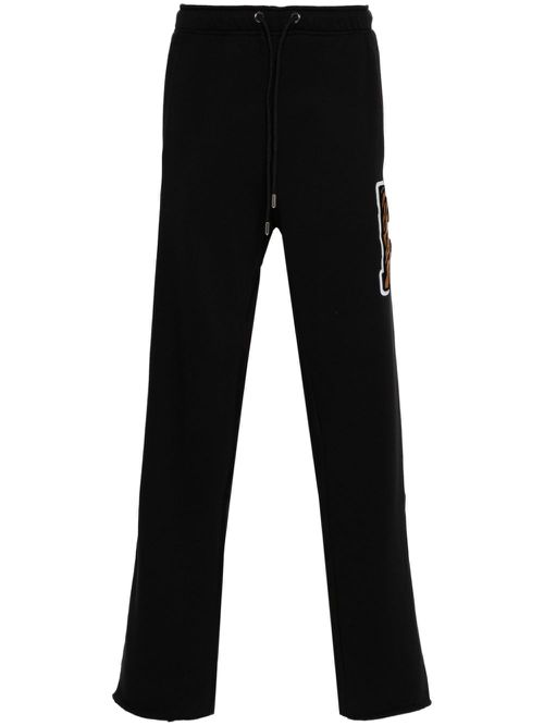 Raised-logo track pants - Black