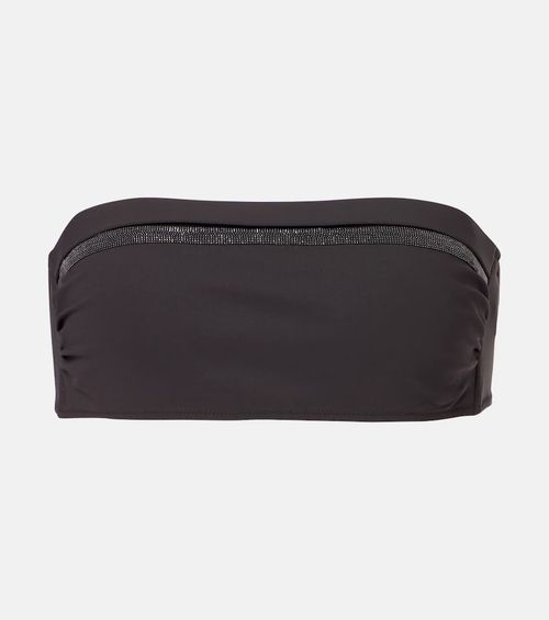 Brunello Cucinelli Monili bandeau bikini top