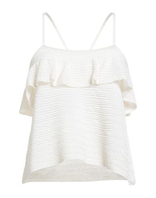 Woman Top Ivory Size M Viscose, Polyamide