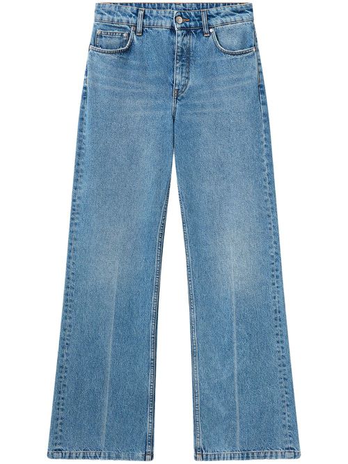 Cotton straight-leg jeans - Blue