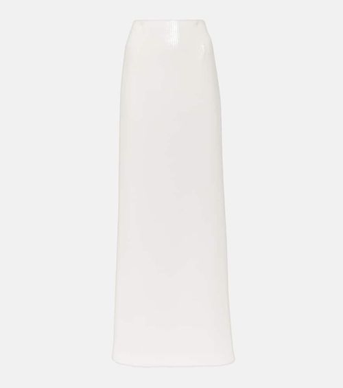 Bridal Beating Heart sequined maxi skirt