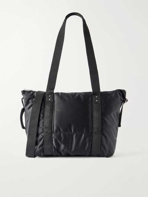 Trolley Canvas-Trimmed Shell Tote