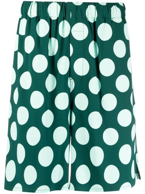 Polka dot Bermuda shorts - Green