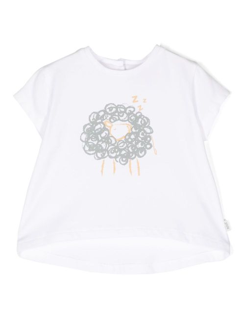 Sheep-print T-shirt - White