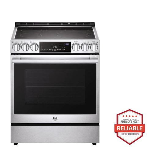 LG STUDIO InstaView® Electric Slide-in Range with ProBake Convection® and Air Fry, Stainless Steel, 6.3 cu. ft.