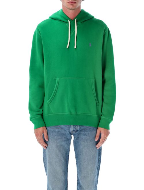 Green Logo Embroidery Hoodie