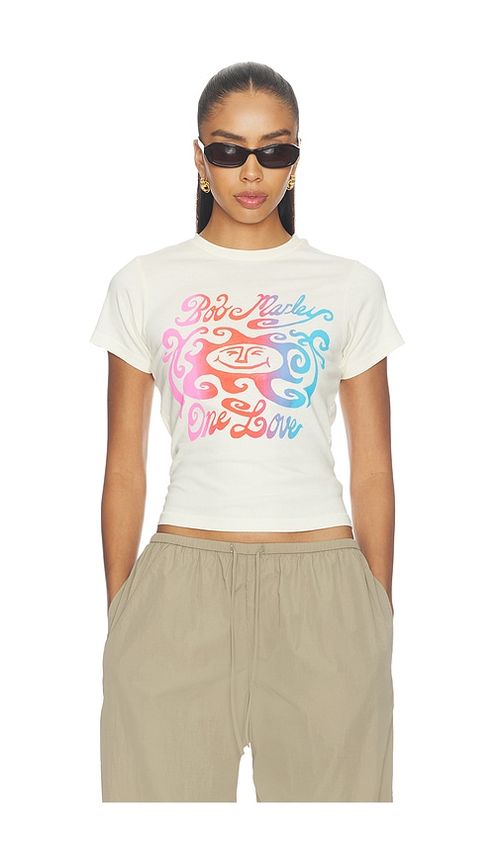 DAYDREAMER Bob Marley One Love Gradient Vintage Tee in Stone Vintage. XS also in S, M