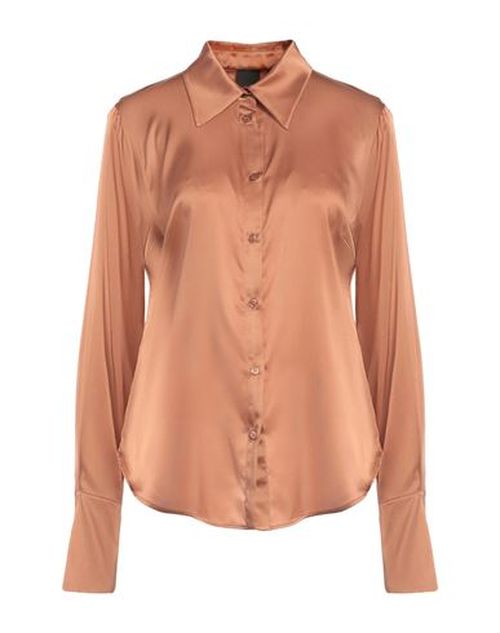 Woman Shirt Rust Size 10 Silk, Elastane