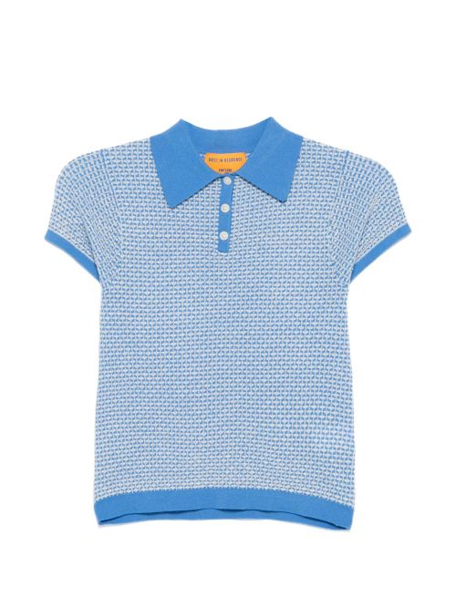 Pique cashmere polo shirt