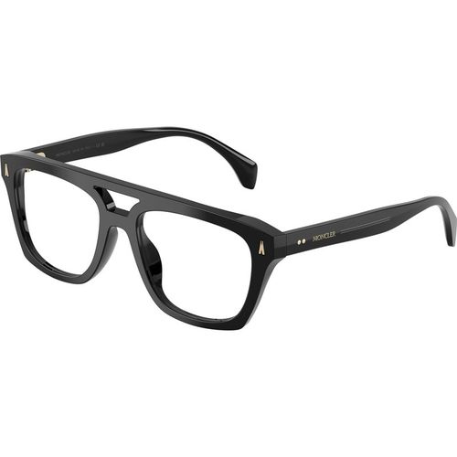 Moncler Unisex Moncler ME2018U 3001 Monturas ópticas Acetato Negro Transparente Cuadrada Norma