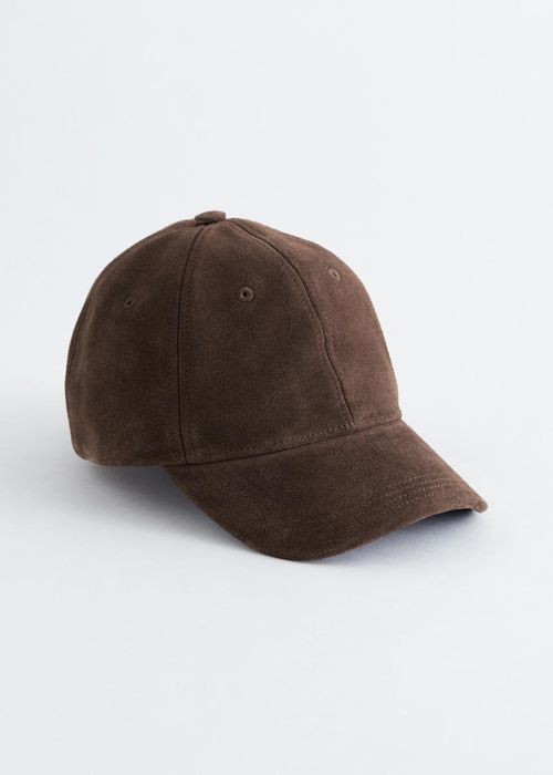 Suede Baseball Cap -Brown ONESIZE