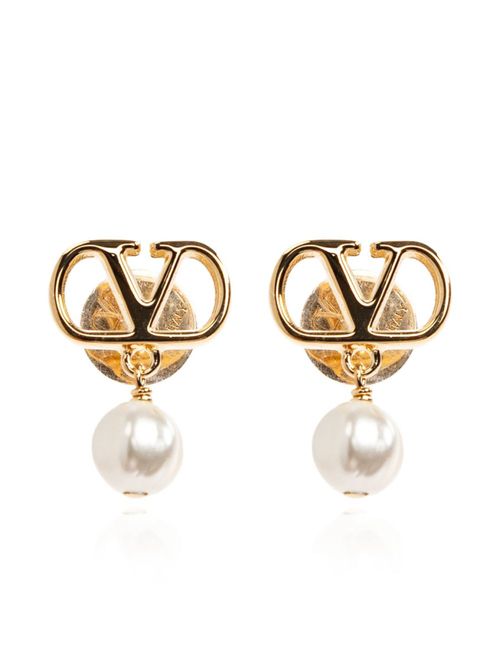Golden VLogo Signature Earrings