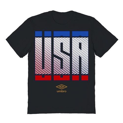 Men's Umbro USA Country Stack Graphic Tee, : , Black