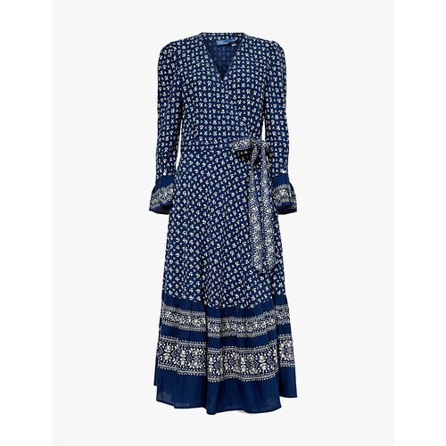 Polo Ralph Lauren | Womens 1688 Navy Bell Floral Harlow Floral-print Cotton Maxi  Dress | Realry