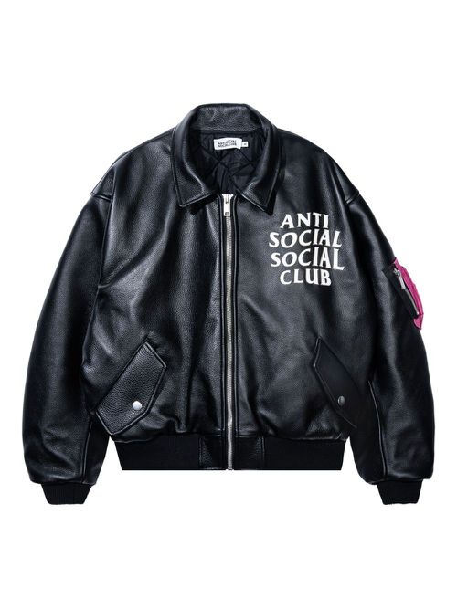 Logo-print bomber jacket - Black