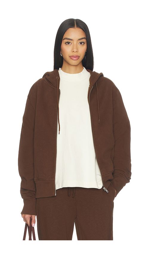 Entire Studios Slim Zip Up Hoodie in Brown. L. Also in M