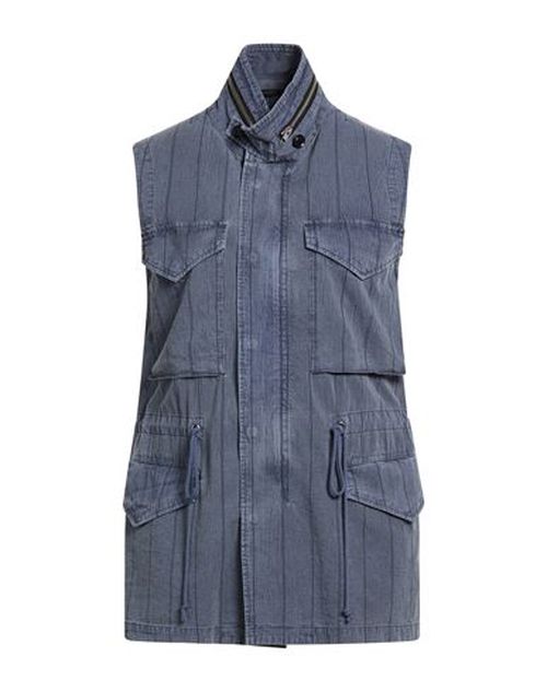 Woman Vest Slate blue Size 1 Cotton