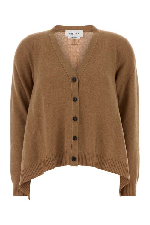 Vneck Cardigan — Beige