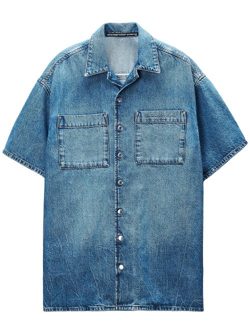 Boxy Denim Shirt Dress