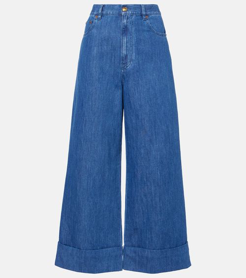 High-rise wide-leg jeans