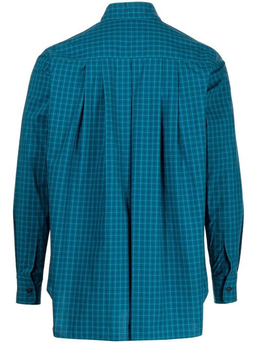 Plaid-check print shirt - Blue