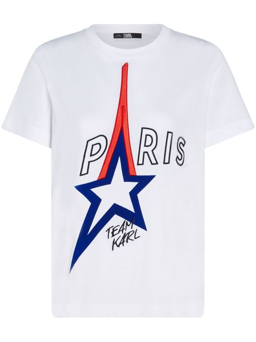 Paris organic-cotton T-shirt - White