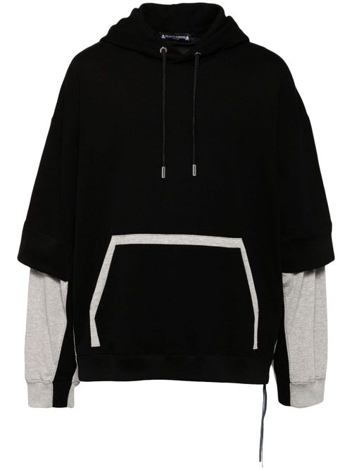 Logo-embroidered hoodie - Black