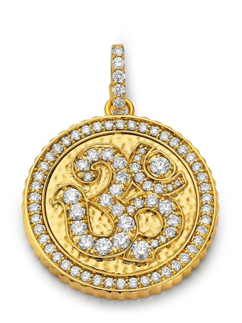 20kt yellow gold diamond pendant