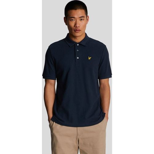 Lyle & Scott Mens Milano Polo Shirt - Dark Navy Cotton - Size Large