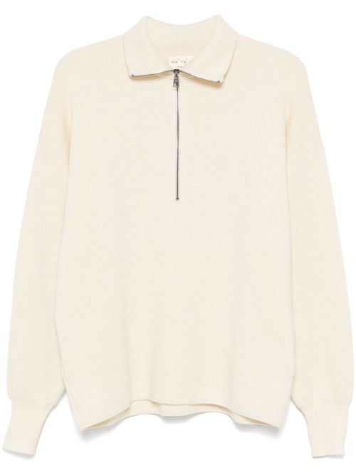 Zip sweater - White
