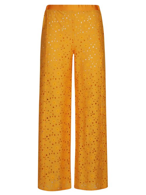Yellow Tartana Wide Leg Trousers
