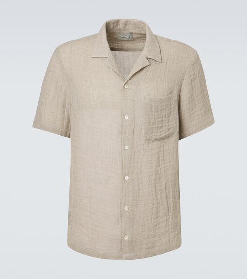 Linen bowling shirt