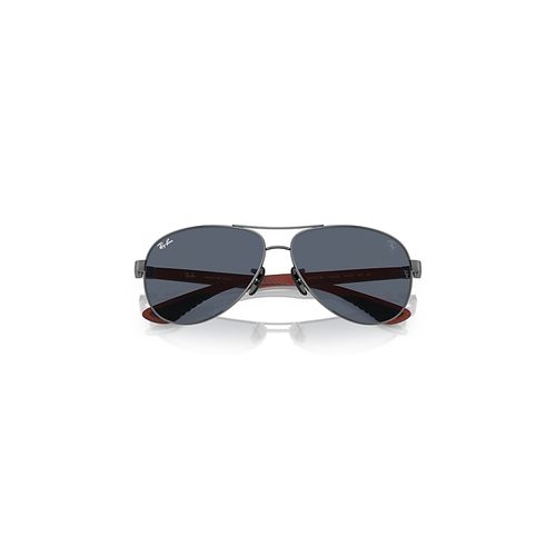Ray-Ban Scuderia Ferrari Las Vegas Ltd | Rb8331m Sunglasses Allutex Grey & Red Frame Grey Lense