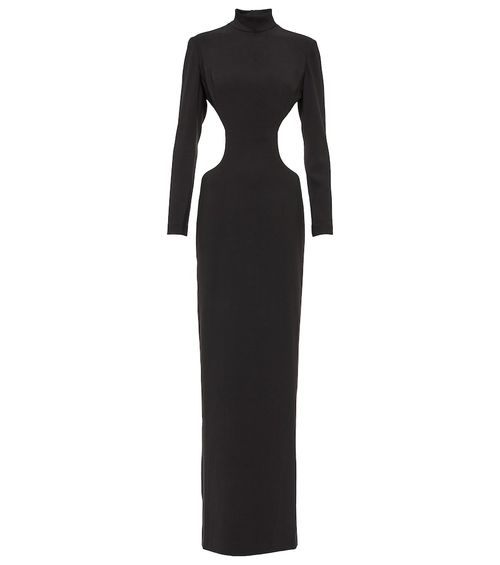 Cutout crêpe gown