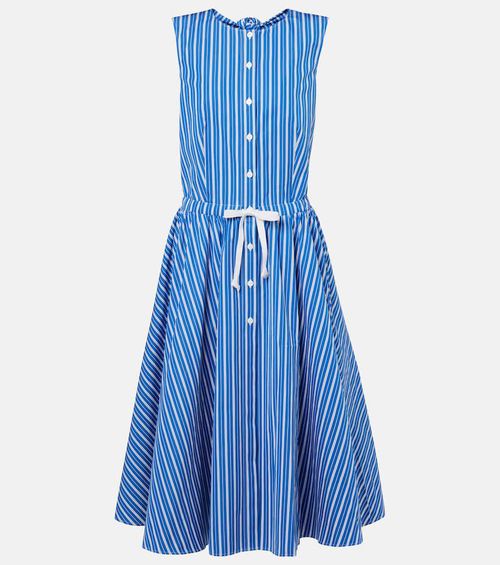 Striped cotton shirt dress