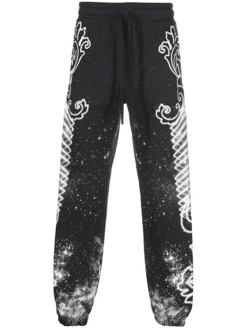 Black Cotton Track-pants