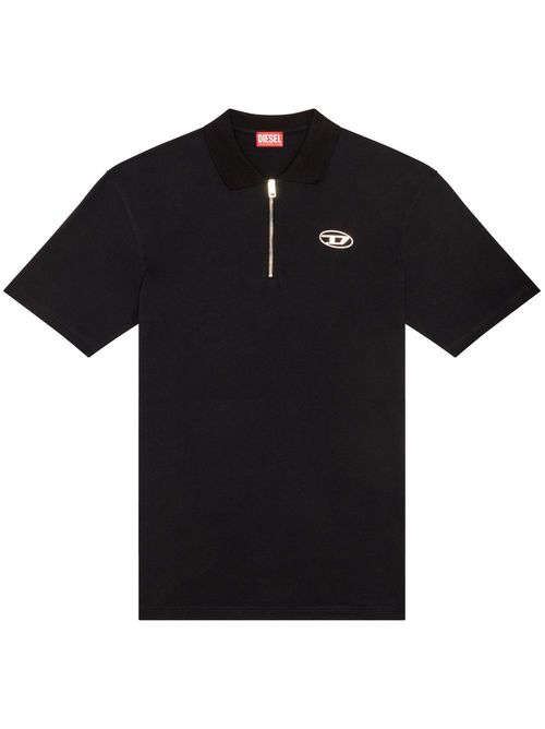 T-Vor cotton-jersey polo shirt - Black