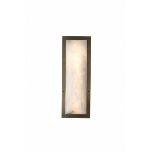 Alabster Aged Brass Wall Sconce from the Sedona Collection