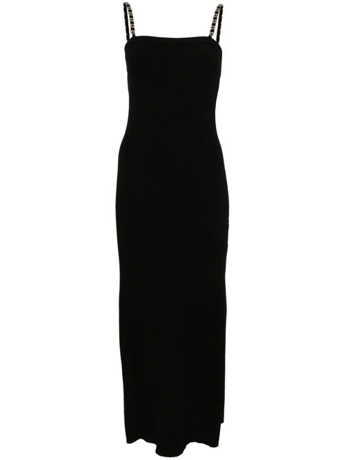 Logo-embellished maxi dress - Black