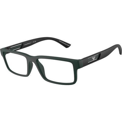 Emporio Armani Man Emporio Armani EA3278 6370 Optical frames Injected Blue Transparent Squared Norma