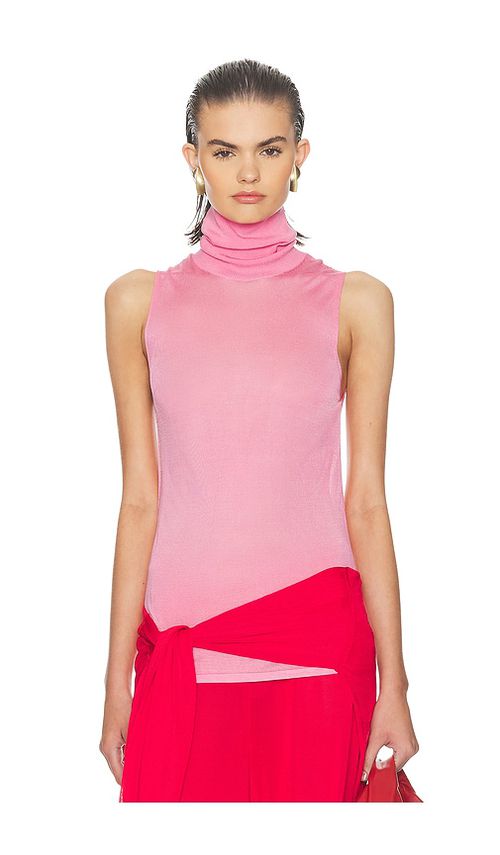 Helsa Arlena Sleveeveless Turtleneck in Pink. - XS also in L, M