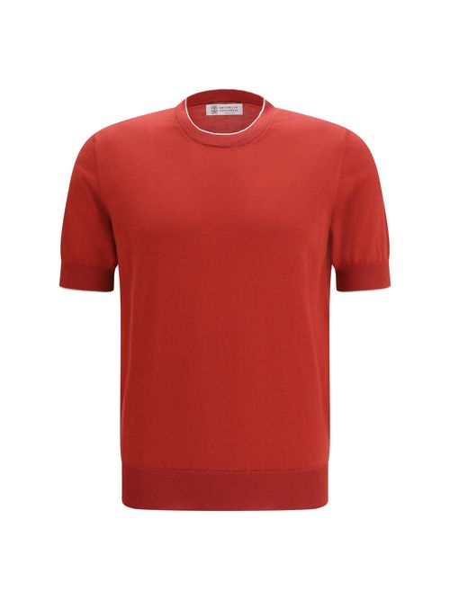 Cotton Crew Neck T-Shirt — Red
