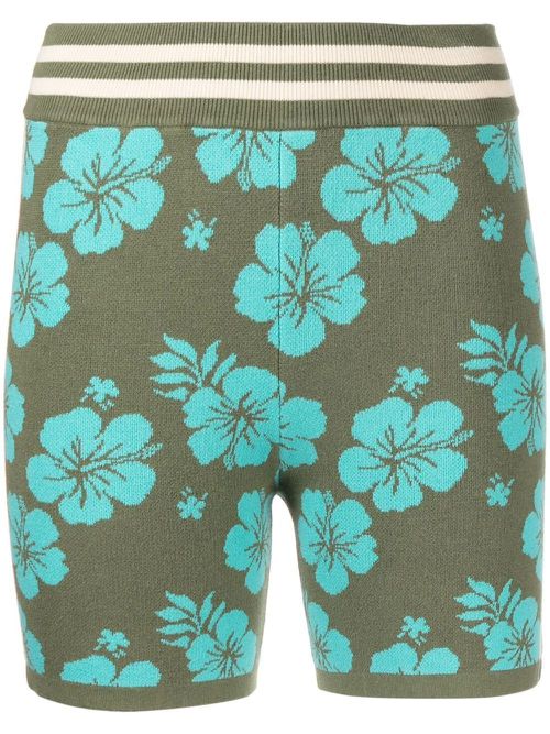 Aloha-knit spin shorts - Green