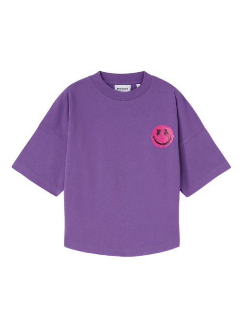 X Smiley cotton T-shirt - Purple