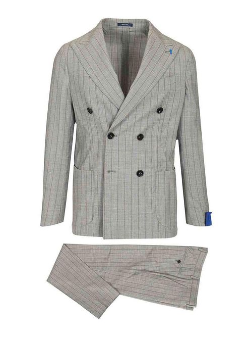 Double-Breasted Pinstriped Suit