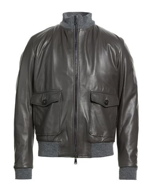 Man Jacket Taupe Size L Leather
