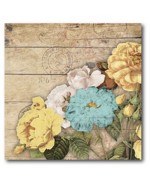 Wall Decor "Yellow & Teal Floral II"