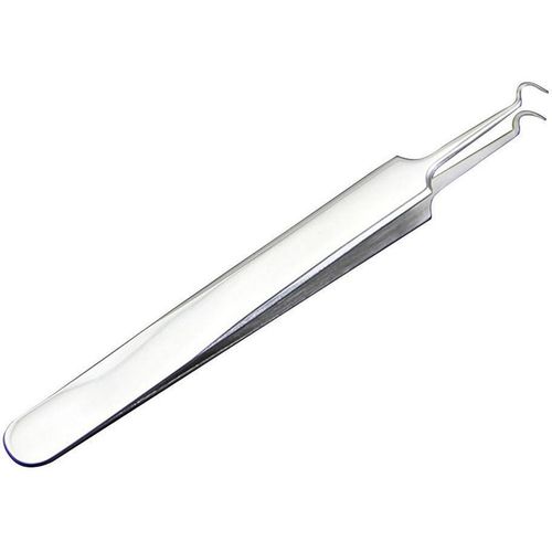 Neel Blue Women's Blackhead Pimple Extractor Remover Tweezers in Silver