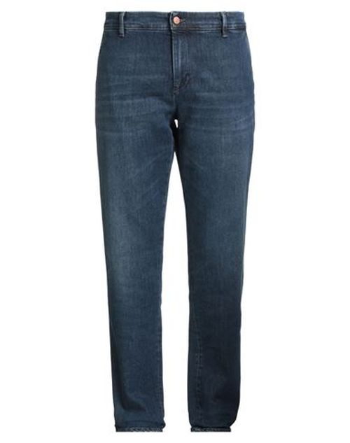 Man Jeans Blue Size 34 Cotton, Elastomultiester, Elastane